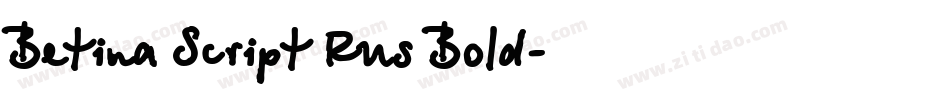 Betina Script Rus Bold字体转换